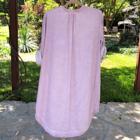 🩷 Anthropologie; Cloth & Stone - Lilac Colored Dress w/Roll-Up Sleeves. Misses M - Picture 3 of 6